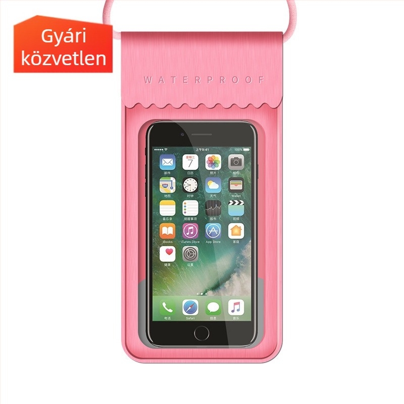 Kültéri vízálló telefonzsák, átlátszó, zárható tok, alkalmas merülésre, úszásra és raftingra