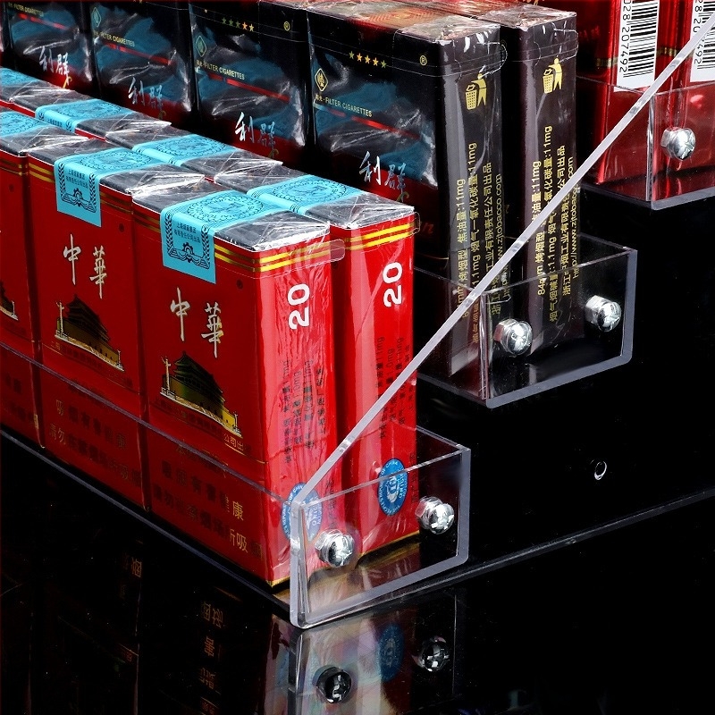 PS műanyagból készült többszintes kozmetikai és körömlakk bemutató állvány, lépcsőzetes kialakítás, 3-5 polc, injekciós öntés