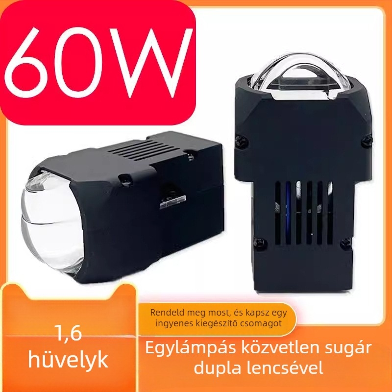 Autó LED fényszóró modul, 60W, 12V, ötvözet test, direkt-mátrix modul, élettartam 50 000 óra