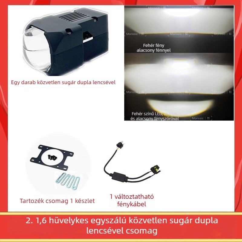 Autó LED fényszóró modul, 60W, 12V, ötvözet test, direkt-mátrix modul, élettartam 50 000 óra