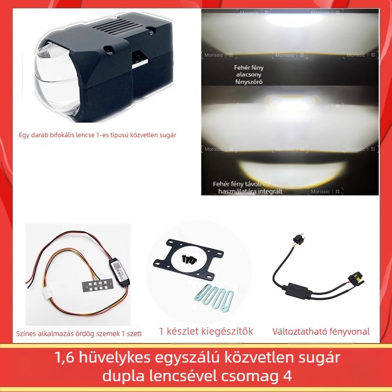 Autó LED fényszóró modul, 60W, 12V, ötvözet test, direkt-mátrix modul, élettartam 50 000 óra