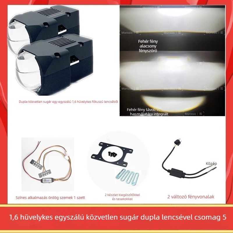 Autó LED fényszóró modul, 60W, 12V, ötvözet test, direkt-mátrix modul, élettartam 50 000 óra