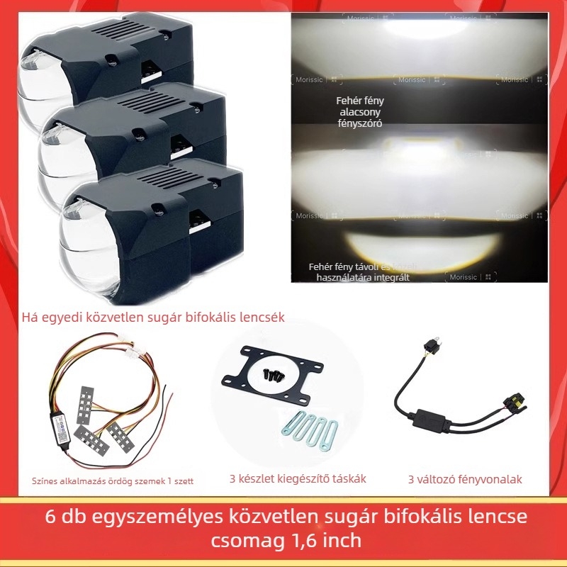 Autó LED fényszóró modul, 60W, 12V, ötvözet test, direkt-mátrix modul, élettartam 50 000 óra