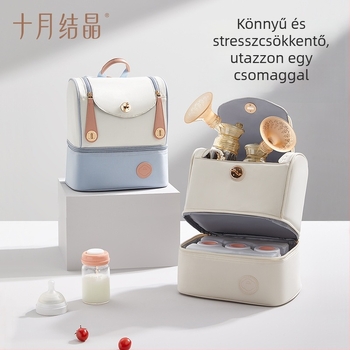 October Crystal anyatej tároló hátizsák munka és utazás számára, könnyű anyuka táska, nagy kapacitású anyuka-baba hátizsák, anyatej tárolása