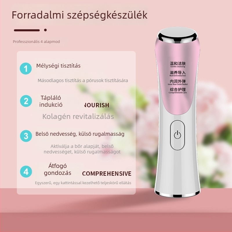 Arc- és szemmasszírozó készülék EMS mikroárammal, LED fényterápiával, melegítő kompresszióval, beépített 300–500 mAh akkumulátorral, IPX5 vízálló