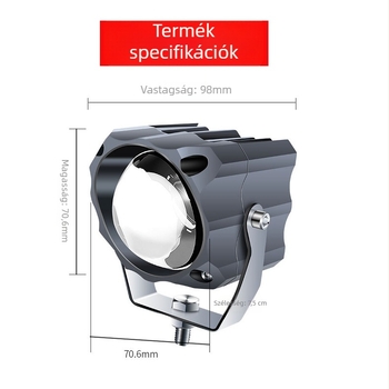 Autó LED lézeres fényszóró alumínium házban, 100W, 12-80V, LED fényforrás
