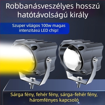Autó LED lézeres fényszóró alumínium házban, 100W, 12-80V, LED fényforrás