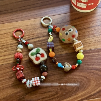 Zirui PVC telefonnyakpánt kézzel készített gyöngy karkötővel – uniszex, PVC zsinór, fém csat, testreszabható