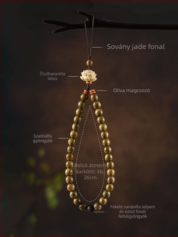 Női mobiltelefon-lanyard, PP kötél és műanyag csat