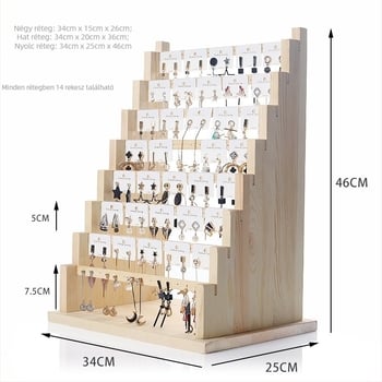 Fülbevaló kiállító polc (fa; eredet: Jilin; 2025 tavaszi kiadás; stílus: művészeti stílus)