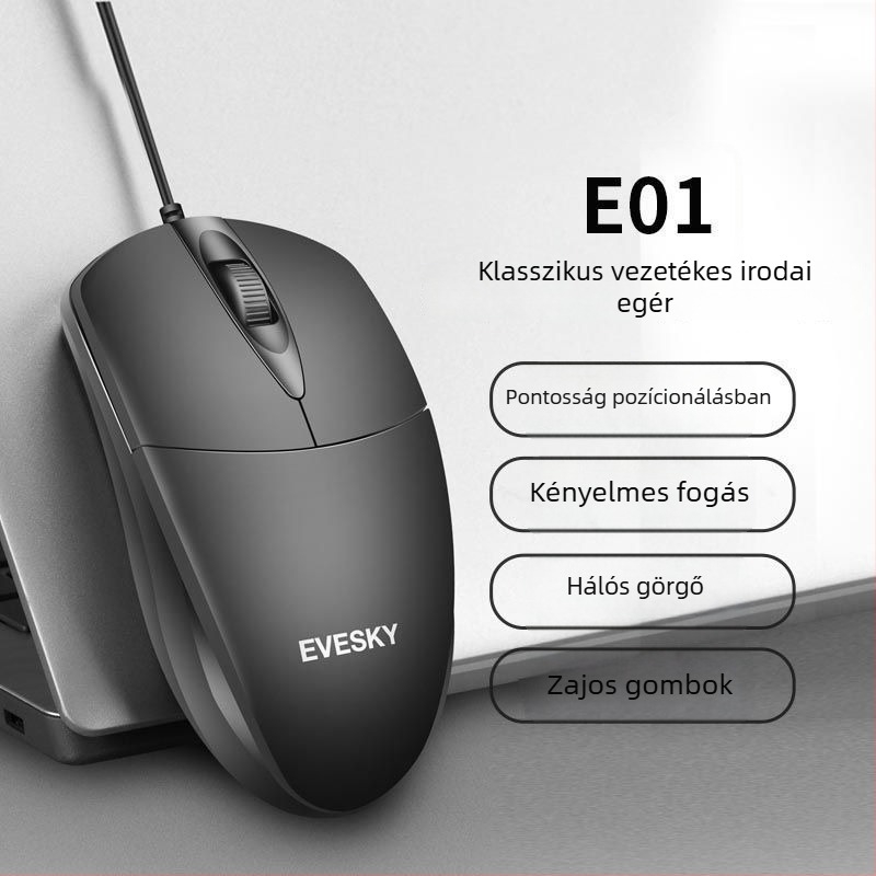 9 gombos egér, 2.4G + Bluetooth, PS-2 interfész (ergonómiai támogatás nélkül)