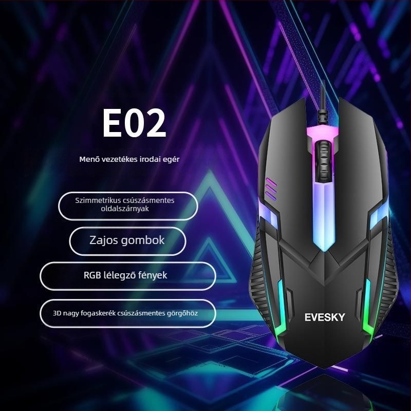 9 gombos egér, 2.4G + Bluetooth, PS-2 interfész (ergonómiai támogatás nélkül)