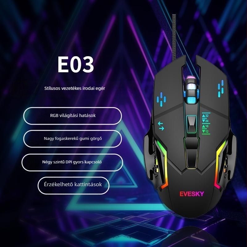 9 gombos egér, 2.4G + Bluetooth, PS-2 interfész (ergonómiai támogatás nélkül)