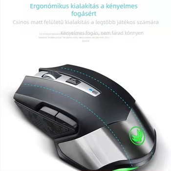 T3 vezeték nélküli egér, 1600dpi, USB, 2.4GHz, 6 gomb, ergonómikus kialakítás