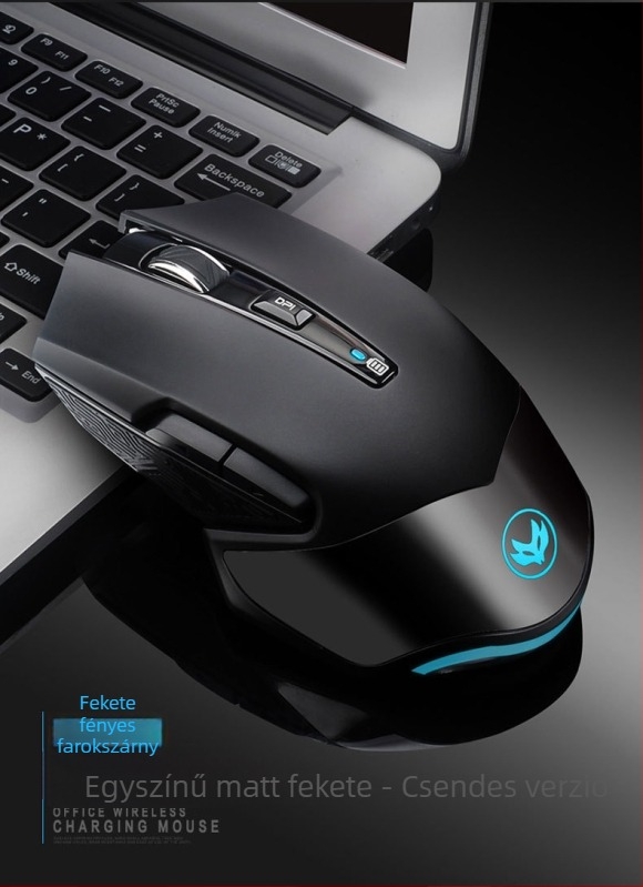 T3 vezeték nélküli egér, 1600dpi, USB, 2.4GHz, 6 gomb, ergonómikus kialakítás