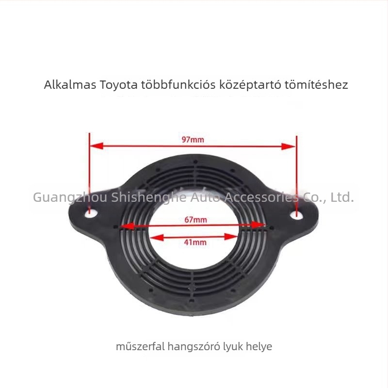 Műszerfalhoz készülő hangszóró rögzítő keret tömítéssel és alátéttel — kompatibil Toyota, Honda, Nissan és Mazda; középfrekvenciás és magas frekvenciájú hangszórók