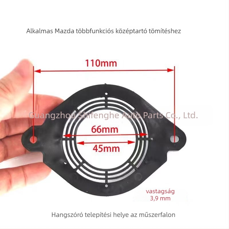 Műszerfalhoz készülő hangszóró rögzítő keret tömítéssel és alátéttel — kompatibil Toyota, Honda, Nissan és Mazda; középfrekvenciás és magas frekvenciájú hangszórók