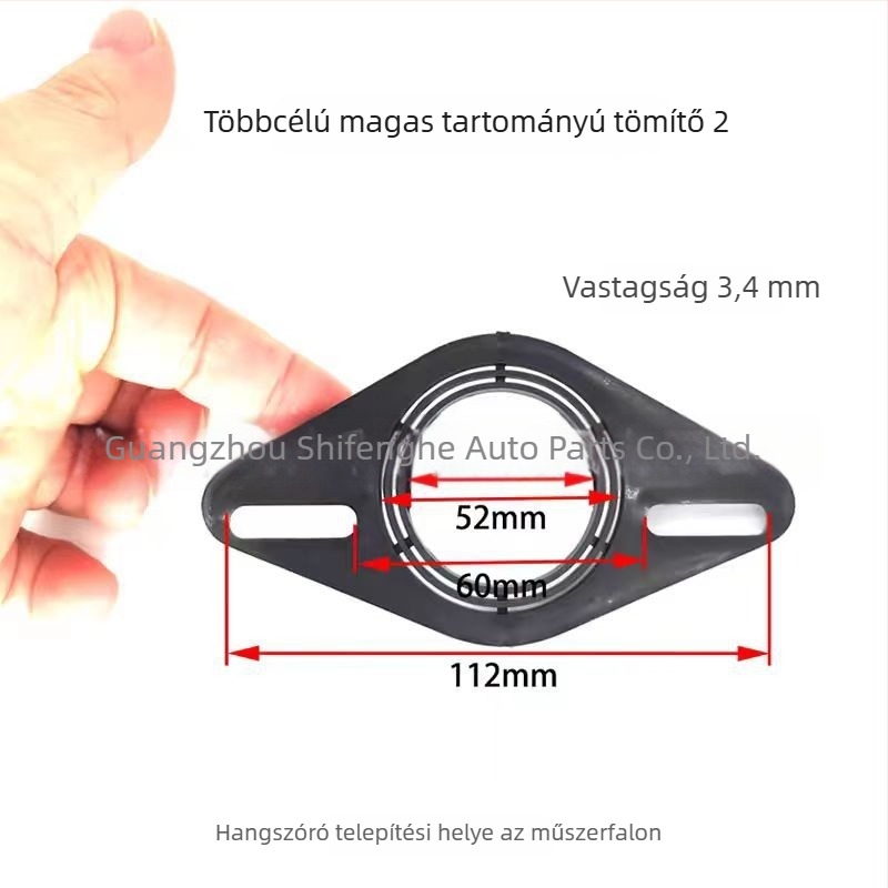 Műszerfalhoz készülő hangszóró rögzítő keret tömítéssel és alátéttel — kompatibil Toyota, Honda, Nissan és Mazda; középfrekvenciás és magas frekvenciájú hangszórók