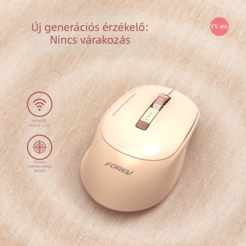 FOREV Vezeték nélküli játékegér, 1600dpi, 5 gomb, 2,4GHz USB vezeték nélküli, USB interfész, újratölthető