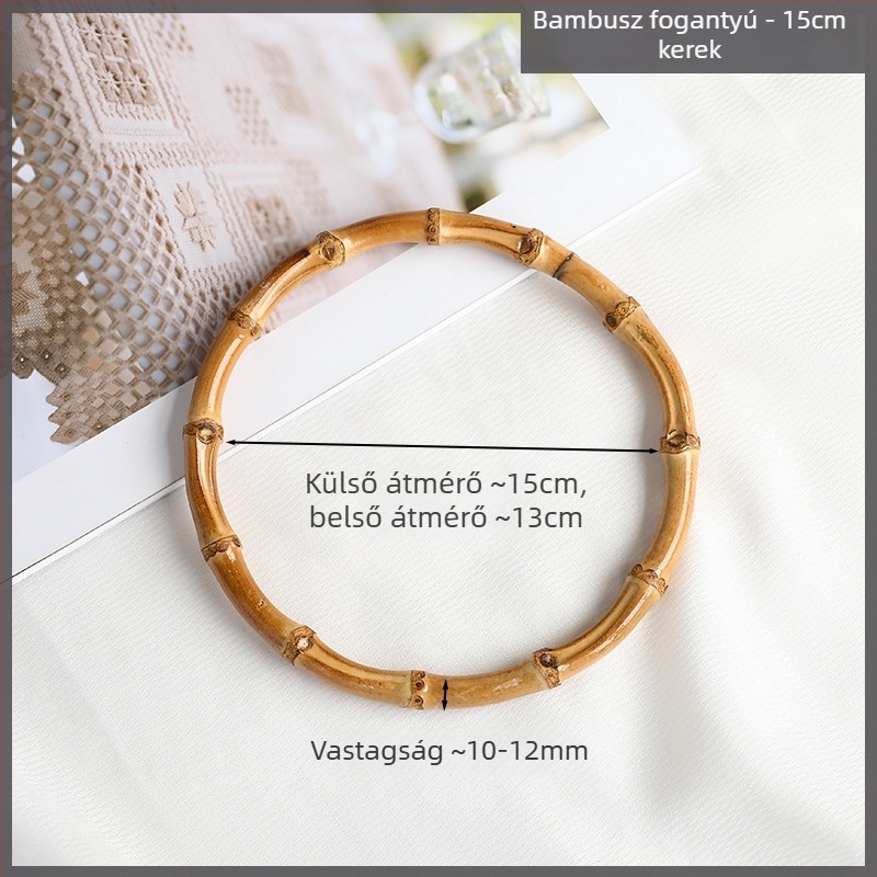 DIY szövött táskafogantyú — fém, érett női stílus, minta: egyéb