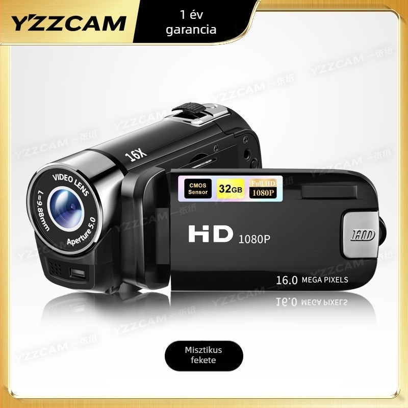 Kompakt digitális kézi kamera billenő, forgatható kijelzővel a szelfikhez; CCD szenzor 16 MP, 16x optikai zoom, optikai képstabilizálás