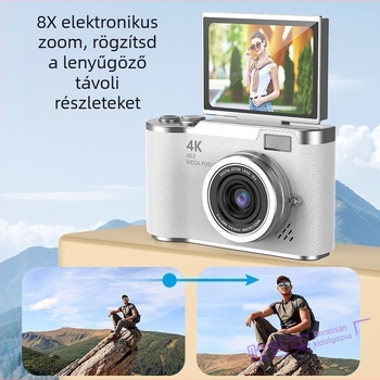Polaroid CCD digitális kamera HD-kijelzővel, USB 2.0, SD-kártya-tárolással és stabilizációval
