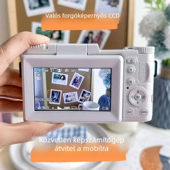 Polaroid CCD digitális kamera HD-kijelzővel, USB 2.0, SD-kártya-tárolással és stabilizációval
