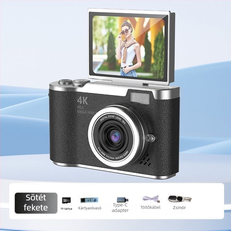 Polaroid CCD digitális kamera HD-kijelzővel, USB 2.0, SD-kártya-tárolással és stabilizációval