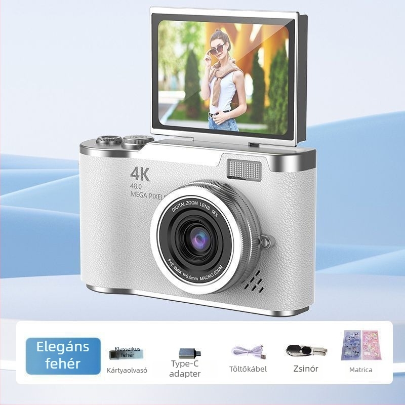 Polaroid CCD digitális kamera HD-kijelzővel, USB 2.0, SD-kártya-tárolással és stabilizációval