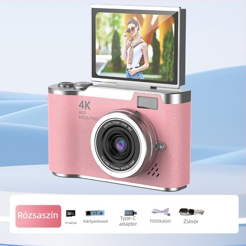 Polaroid CCD digitális kamera HD-kijelzővel, USB 2.0, SD-kártya-tárolással és stabilizációval