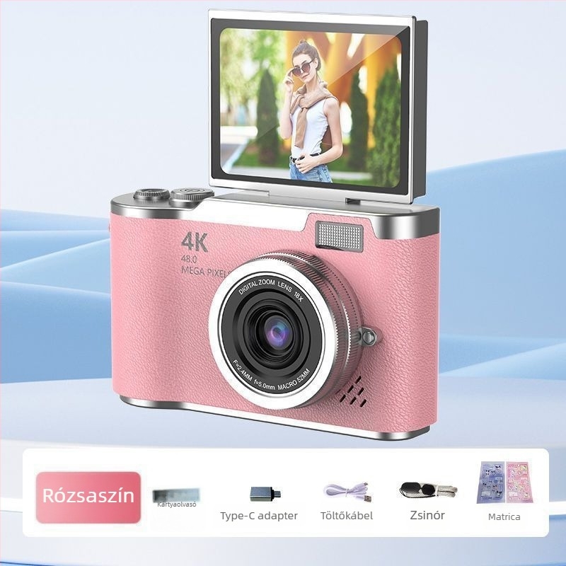 Polaroid CCD digitális kamera HD-kijelzővel, USB 2.0, SD-kártya-tárolással és stabilizációval