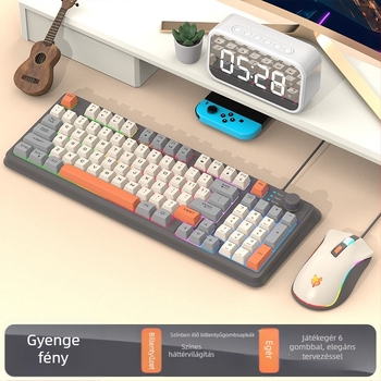 Kábeles gaming billentyűzet mechanikus érzet, RGB háttérvilágítás, 88–98 billentyű, USB, 1,5 m kábel