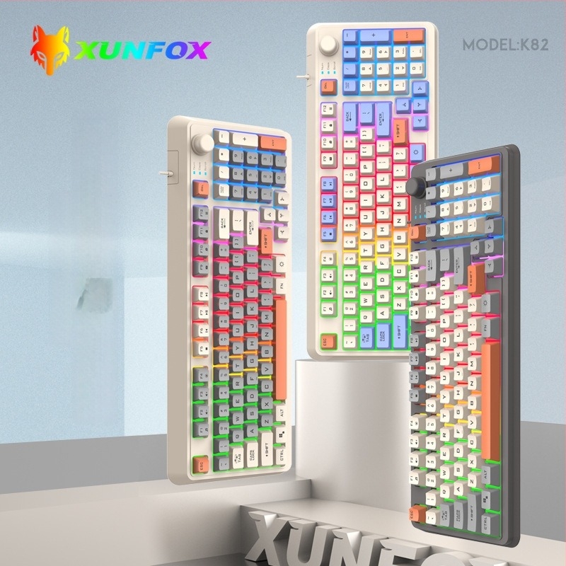 Kábeles gaming billentyűzet mechanikus érzet, RGB háttérvilágítás, 88–98 billentyű, USB, 1,5 m kábel