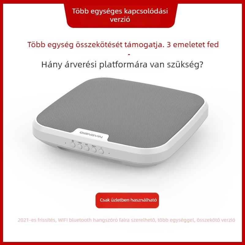 Fali Bluetooth hangsugárzó kereskedelmi használatra 3D surround hangzással; Bluetooth 5.0 | 15 W | frekvenciatartomány 60 Hz–15 kHz | SNR ≥85 dB | 10 m hatótáv