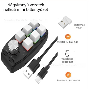Személyre szabott makró billentyűzet A-1, egysoros felépítés, programozható makrók