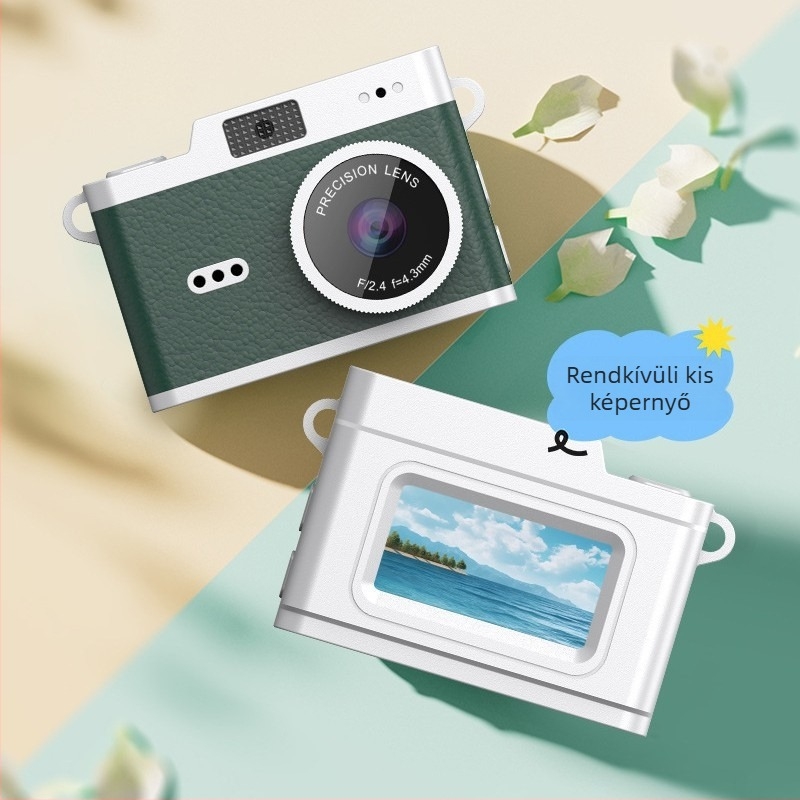 X5 mini kamera – periszkópos lencsével, 8 MP CMOS szenzor, 0,96 hüvelykes LCD, 4x digitális zoom, TF-kártya tárhely