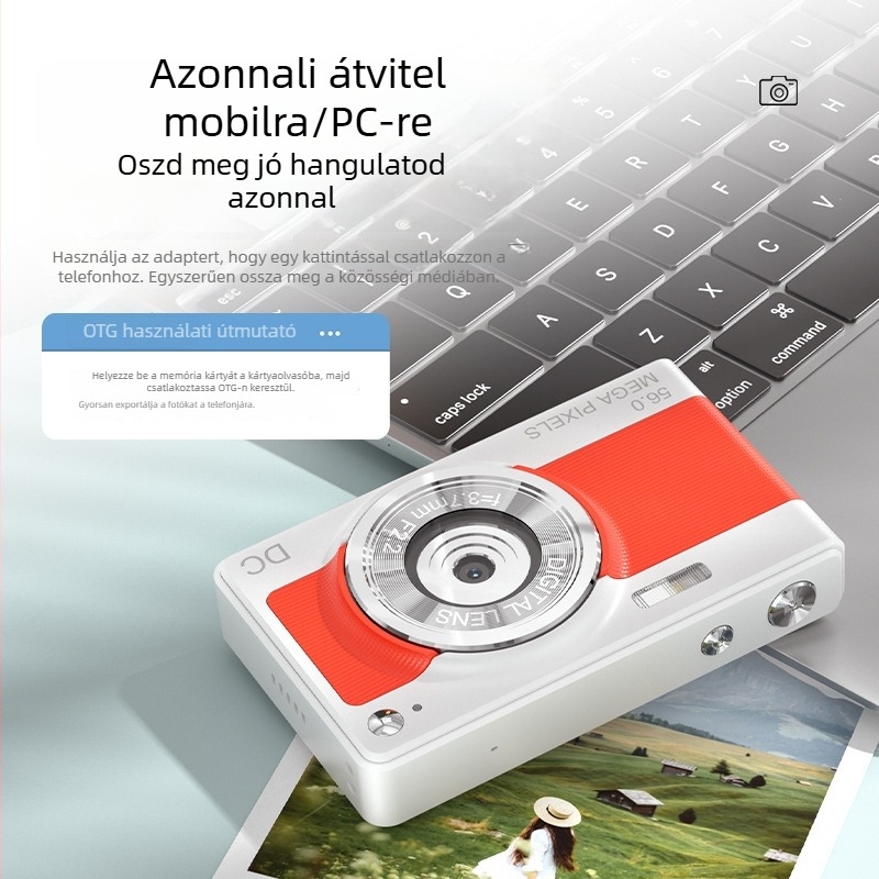 CCD-digitális kamera autofókusszal — 56 MP, 16x optikai zoom, arcprioritás funkció, elektronikus képstabilizáció, USB 2.0