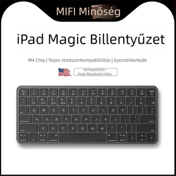 Tablet billentyűzet, vezeték nélküli, 98+ billentyű, ABS anyag, 2024-es modell