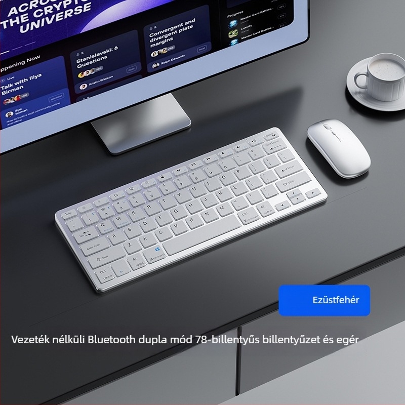 Tablet billentyűzet, vezeték nélküli, 98+ billentyű, ABS anyag, 2024-es modell