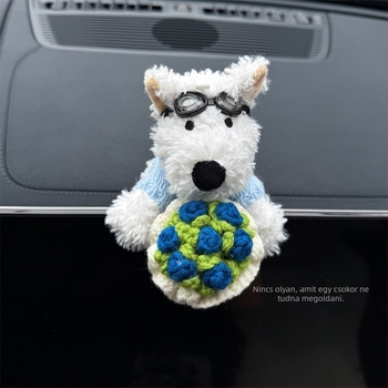 Autó belső díszplüss – West Highland White Terrier, modern stílus, Shuai hao márka, univerzális modell