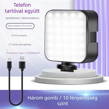 Ay-49 Mini töltőfény mikrofonnal, asztali használatra — Többfokozatú állítás, 3.7V, 10W alatt