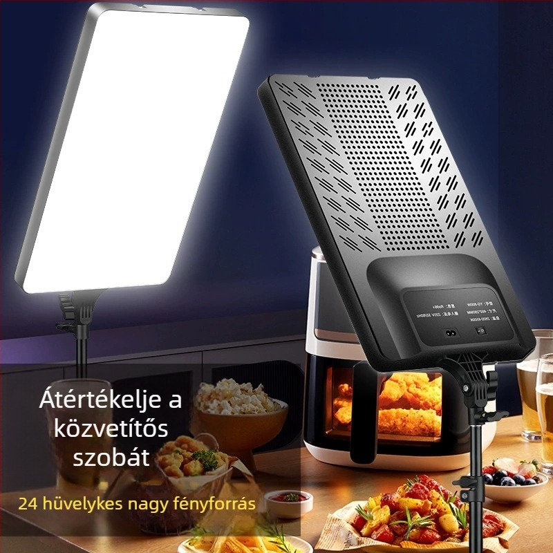 LED panel élő fotózáshoz töltőfényhez — 51–100W, 220V, tri-színű LED, függőleges rögzítés, testreszabható