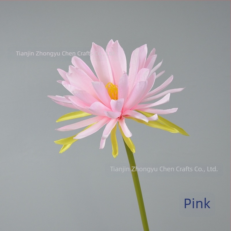 Mesterséges Epiphyllum, egyágú virág fotózáshoz, esküvőre és otthoni dekorációhoz; Anyag: selyem virág; Készítés: styling, relief; Modell 18904525367