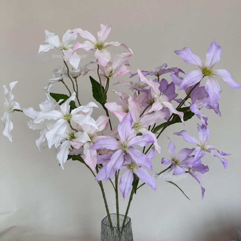 Esküvői művirágok kültéri fotózáshoz, selyem virágok orchidával, Jin xi Jinxi-0922-1