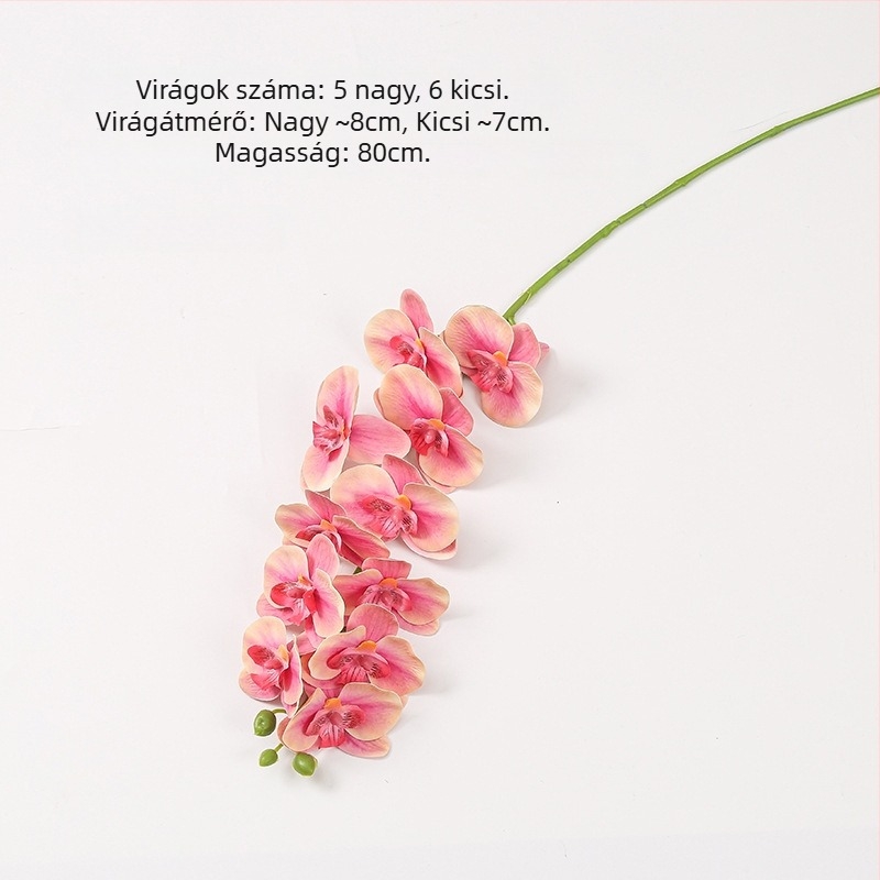 Phalaenopsis művirág, 3D nyomtatás, puha gumi anyag, otthoni és esküvői dekoráció
