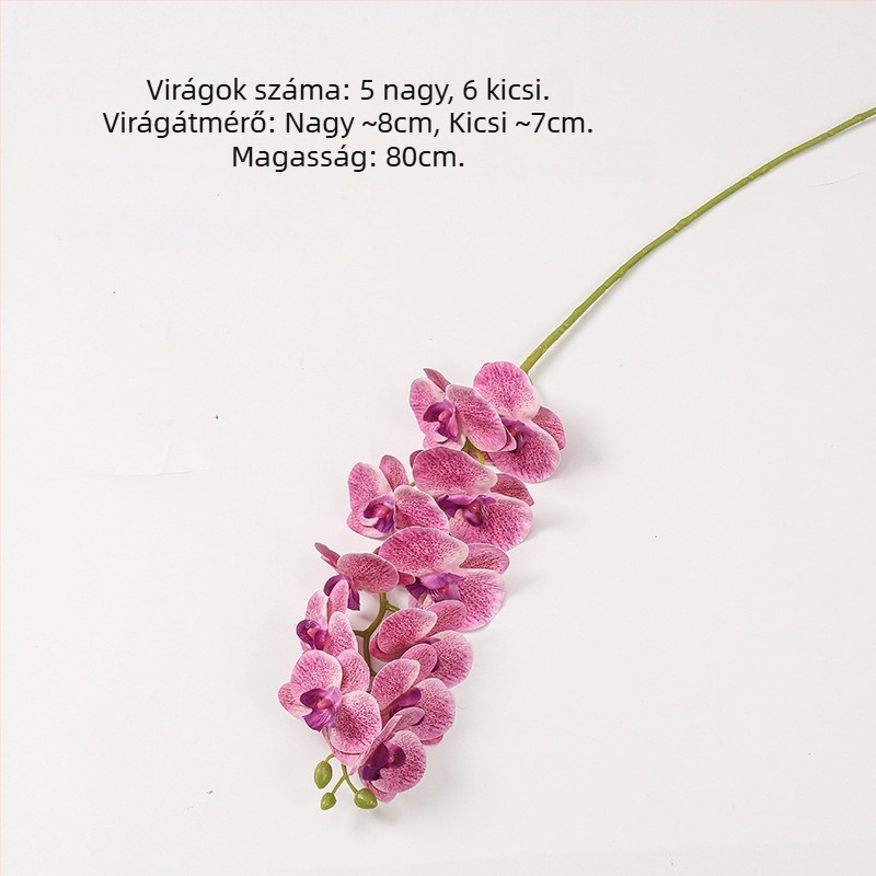 Phalaenopsis művirág, 3D nyomtatás, puha gumi anyag, otthoni és esküvői dekoráció