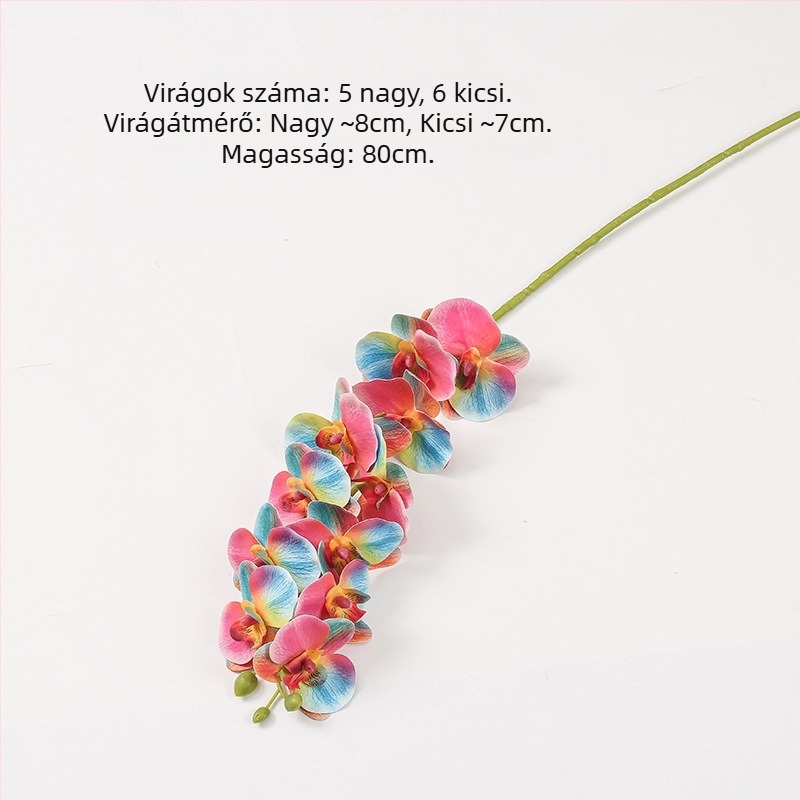 Phalaenopsis művirág, 3D nyomtatás, puha gumi anyag, otthoni és esküvői dekoráció