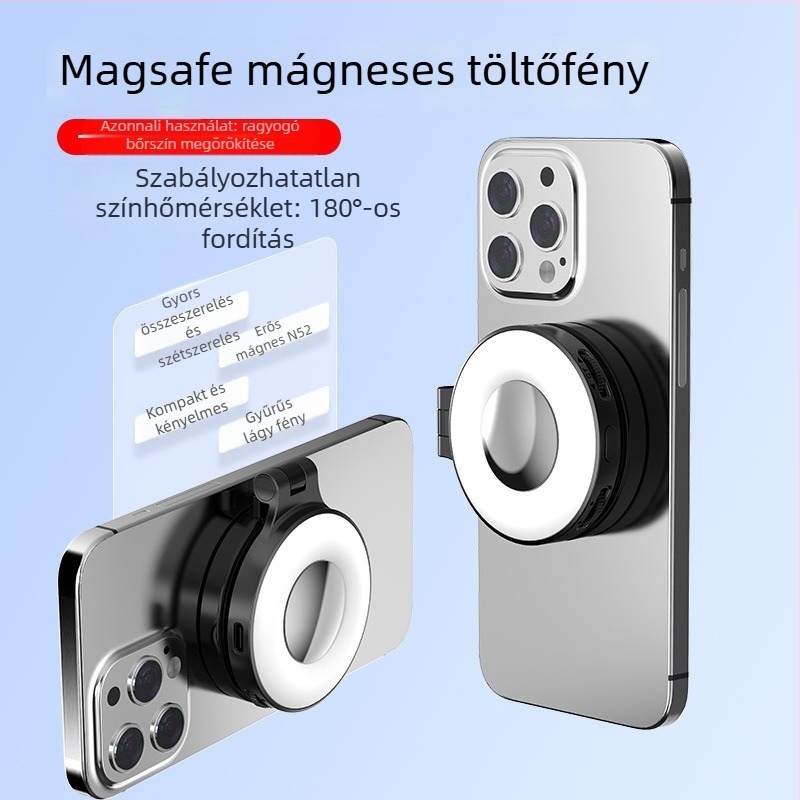 Jialan U01 Összecsukható Selfie Fény Mobiltelefonhoz, 3 Színhőmérséklet, 2500K–9900K Állítható LED ≤10W, Kézi Használat