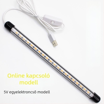 USB-s időzített teljes spektrumú LED növénynevelő lámpa szukkulensek és beltéri virágok számára — három fényhőmérséklet, alacsony teljesítmény (≤5W), feszültség ≤36V