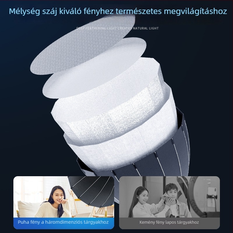 LED töltőfény élő közvetítéshez, mély vetítő rács, YM-S600, 100W, 110-220V, három színhőmérséklet